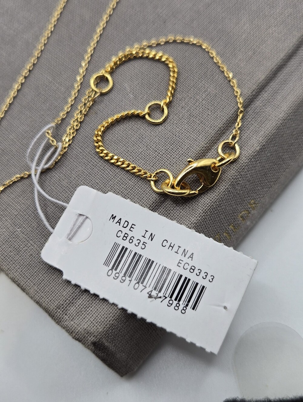 J. Crew Gold Sailboat Charm Necklace 21" Classic Nautical Yacht Quiet Luxury - Picture 6 of 8